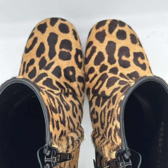 NIB Saint Laurent Pony Hair Manto Natural Platform Ankle Boot Retro Size 37/US 7 - Picture 6 of 13